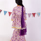 Jaipur Girls Lavender Cotton Kurta with Sharara with Dupata Ethnic Set