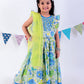 Jaipur Girls Green Cotton Lehanga and Choli with Dupata Ethnic Set