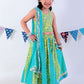 Jaipur Girls Green Cotton Lehanga and Choli with Dupata Ethnic Set