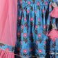 Jaipur Girls Blue Cotton Lehanga and Choli with Dupata Ethnic Set