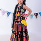 Jaipur Girls Black Cotton Lehanga and Choli with Dupata Ethnic Set
