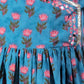 Jaipur Girls Blue Cotton Kurta with Dhoti Ethnic Set