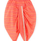 Golden Weaves Boys Orange Kurta With Dhoti Set