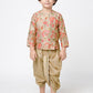 Golden Weaves Boys Beige Kurta with Dhoti set