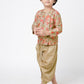 Golden Weaves Boys Beige Kurta with Dhoti set