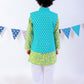 Jaipur Boys Green Kurta and Pyjama with Jacket Ethnic Set