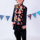 Jaipur Boys Black Kurta and Pyjama with Jacket Ethnic Set