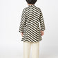 Chromatic Fusion Boys  Black & White stripe Kurta Pant Set
