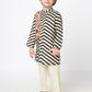 Chromatic Fusion Boys  Black & White stripe Kurta Pant Set