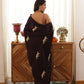 Leopard Hand-Embroidered Upada Silk Saree - Ensembles