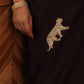 Leopard Hand-Embroidered Upada Silk Saree - Ensembles