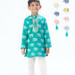 Trunk Tales Boys Green Kurta with Pant set