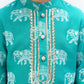 Trunk Tales Boys Green Kurta with Pant set