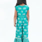 Trunk Tales Girls Green Jumper with Flared Bottom