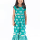 Trunk Tales Girls Green Jumper with Flared Bottom