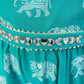 Trunk Tales Girls Green Jumper with Flared Bottom