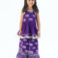 Trunk Tales Girls Purple Kurta with Sharara set