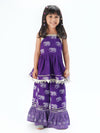Trunk Tales Girls Purple Kurta with Sharara set