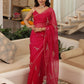 Paris Love Hand-Embroidered Silk Organza Saree - Ensembles