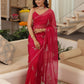 Paris Love Hand-Embroidered Silk Organza Saree - Ensembles