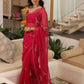 Paris Love Hand-Embroidered Silk Organza Saree - Ensembles