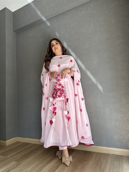 Pink Heart Suit Set - Ensembles