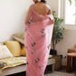 Pink Panda Hand-Embroidered Silk Organza Saree - Ensembles