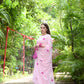 Pink on Pink Heart Georgette Saree - Ensembles