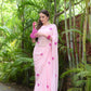 Pink on Pink Heart Georgette Saree - Ensembles