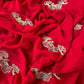 Red Flower Bunch Saree - Ensembles