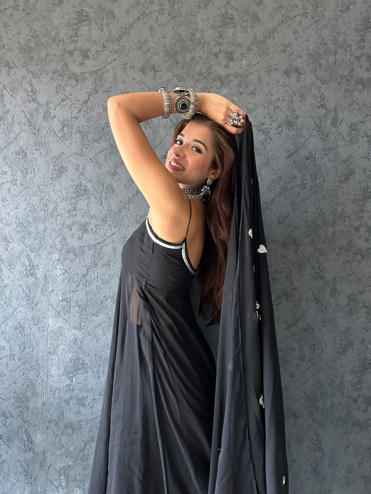 Silver Heart Black Suit Set - Ensembles