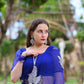 Unicorn Royal Blue Pure Silk Organza Saree - Ensembles