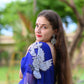 Unicorn Royal Blue Pure Silk Organza Saree - Ensembles