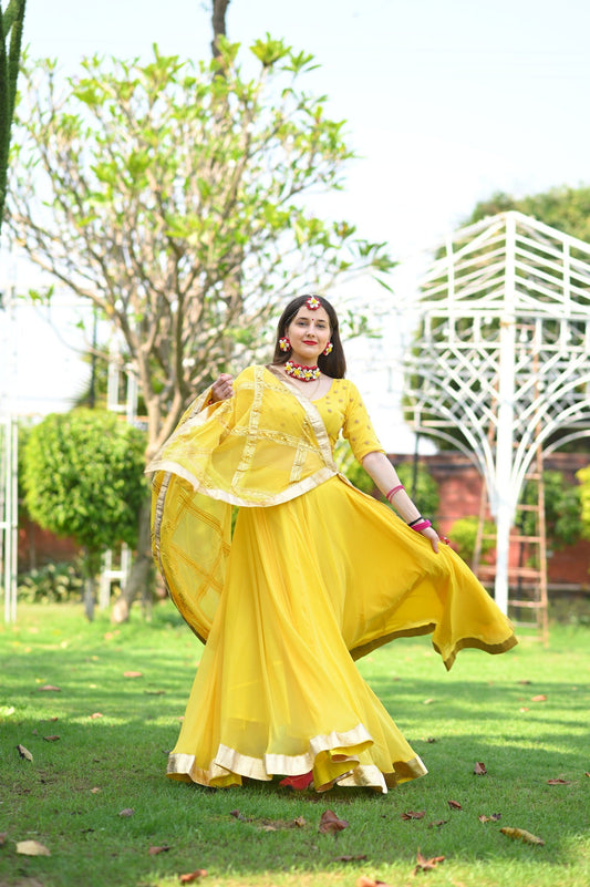Yellow Gotta Lehenga - Ensembles