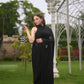 Zebra Black Viscose Saree - Ensembles
