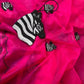 Zebra Hot Pink Saree - Ensembles